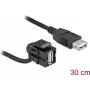 USB 2.0 A lizdas su kabeliu juodas DeLOCK 86869