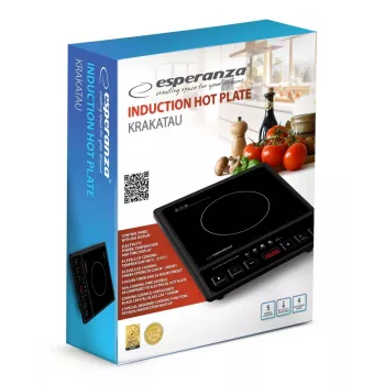 Esperanza EKH011 Indukcinė kaitlentė, juoda, plokščias paviršius, 1 kaitvietė