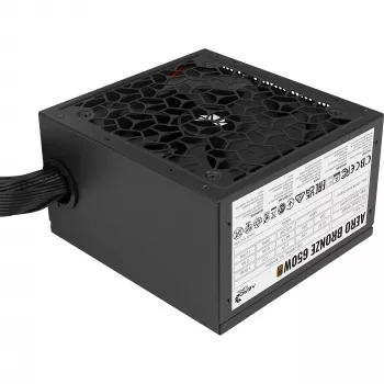 Maitinimo blokas AEROCOOL AERO BRONZE 650W APFC (V.2 2025) — 650W ATX PSU su aktyviuoju PFC