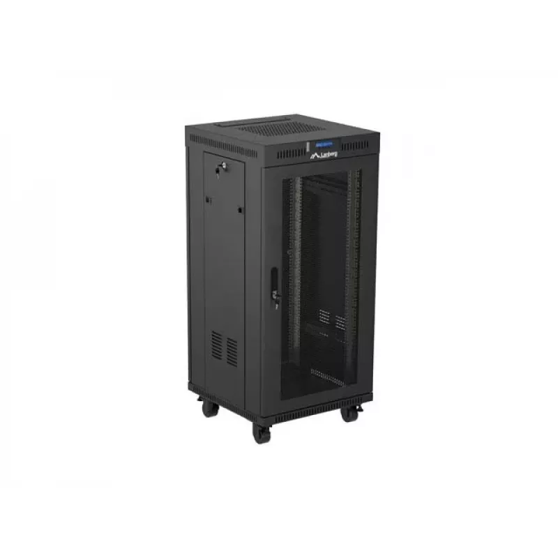 Stovo spinta LANBERG FF01-6624-23BL 24U laisvai pastatoma 19 colių 600×600 mm IP20 juoda