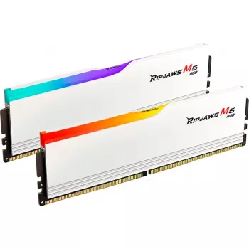 DIMM 64 GB DDR5-6000 (2x 32 GB) Dual-Kit, atmintinė balta, F5-6000J3040G32GX2-RM5RW, Ripjaws M5 RGB, INTEL XMP