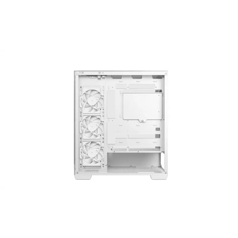 PC Case DeepCool CG580 4F V2 Midi Tower White — ATX, grūdintas stiklas, 3x120 mm šoniniai ventiliatoriai, 360 mm šoninio radiatoriaus palaikymas