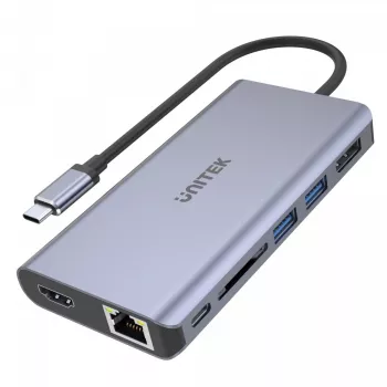 Hub UNITEK uHUB S7 USB 3.2 Gen 1 Type-C Pilka