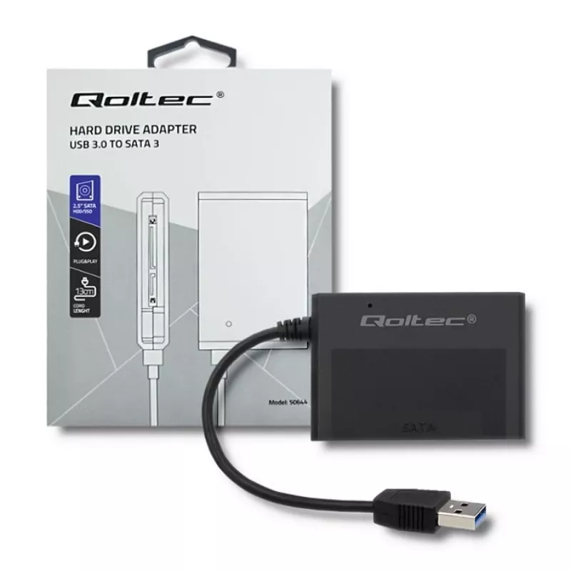 Kietojo disko adapteris Qoltec USB 3.0 HDD/SSD