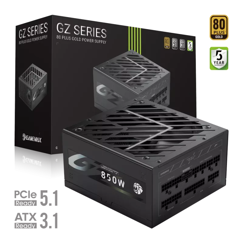 Gamemax maitinimo blokas, 80 PLUS, Gold | GZ 850G | 850 W