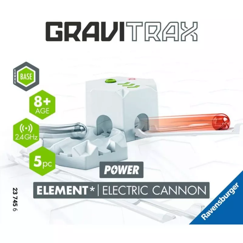 Ravensburger GraviTrax elementas „Electric Cannon“ – papildomas takelis GraviTrax rutuliukų trasai