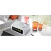 Laikrodis Muse M-178 PW skaitmeninis sidabrinis baltas