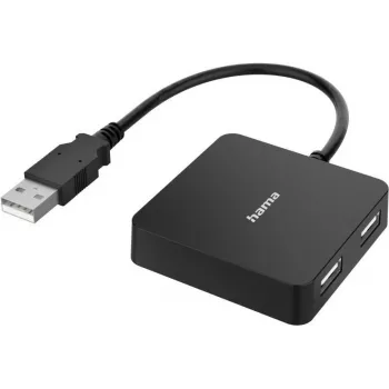 Hama 00300081 sąsajos šakotuvas USB 2.0 Type-A 480 Mbit/s juodas