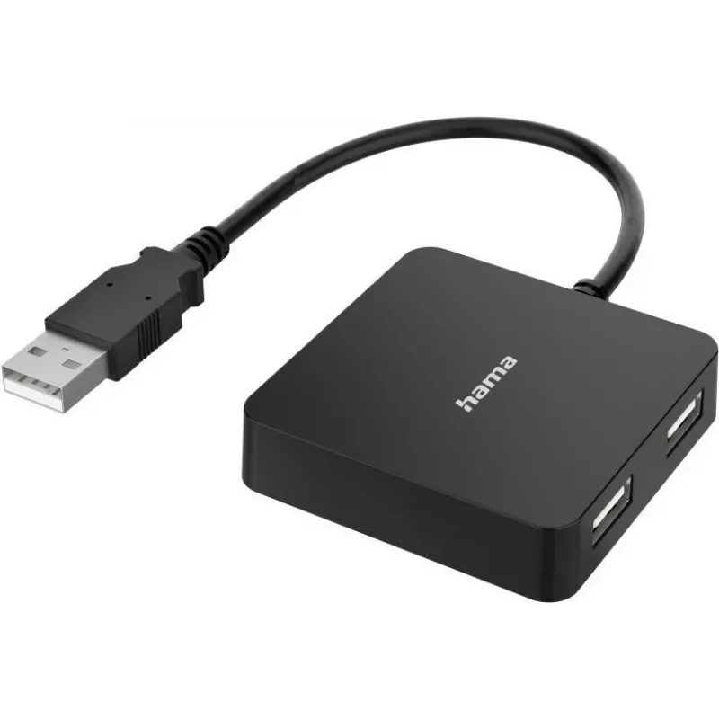 Hama 00300081 sąsajos šakotuvas USB 2.0 Type-A 480 Mbit/s juodas