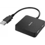 Hama 00300081 sąsajos šakotuvas USB 2.0 Type-A 480 Mbit/s juodas