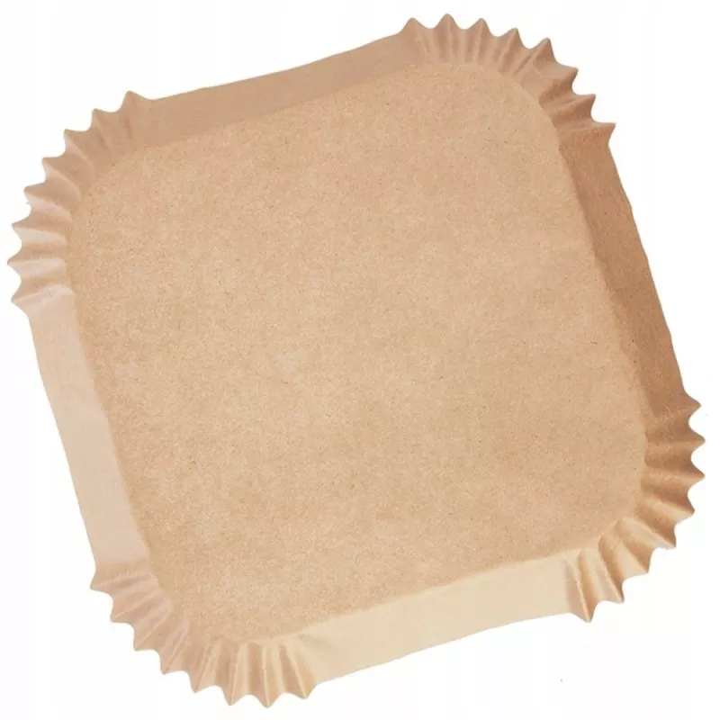 Popieriniai gruzdintuvės įdėklo lakštai Heckermann 21×21 cm kvadratiniai, 100 vnt. (modelis 120071)