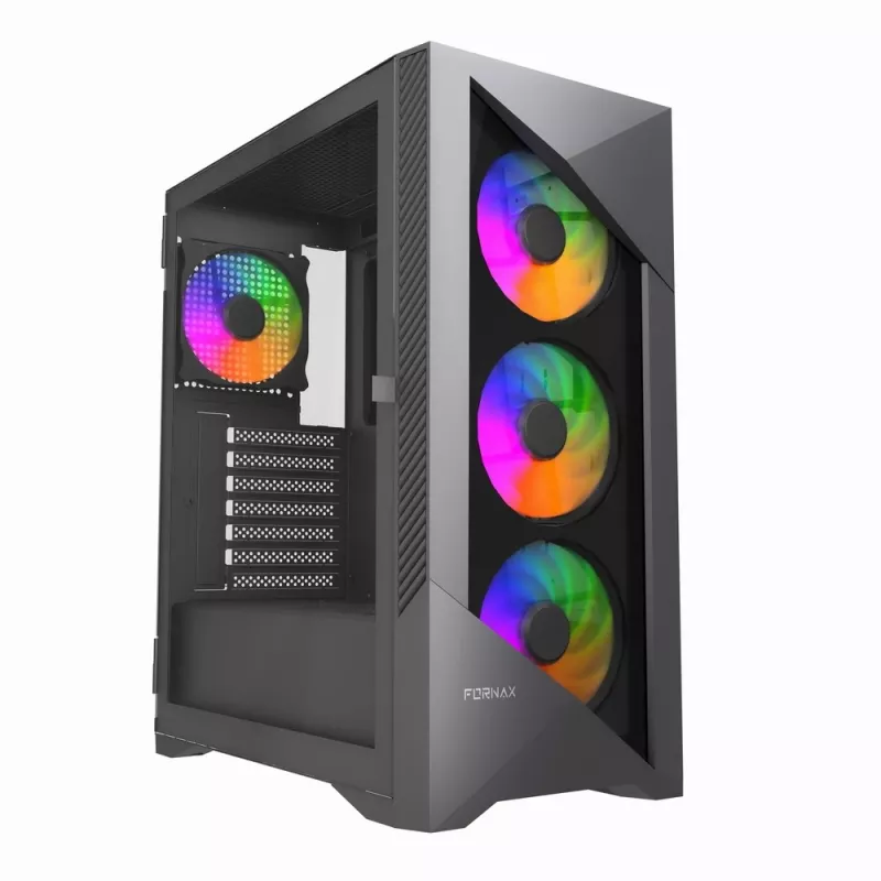 Gembird CCC-FC-900ARGB Gaming kompiuterio korpusas Fornax 900, ATX, juodas