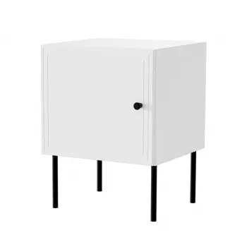 Naktinių staliukų rinkinys 2 vnt. cama meble PALAZZO BIS 45×39×A59 cm, balta matinė, MDF/medžio drožlių plokštė