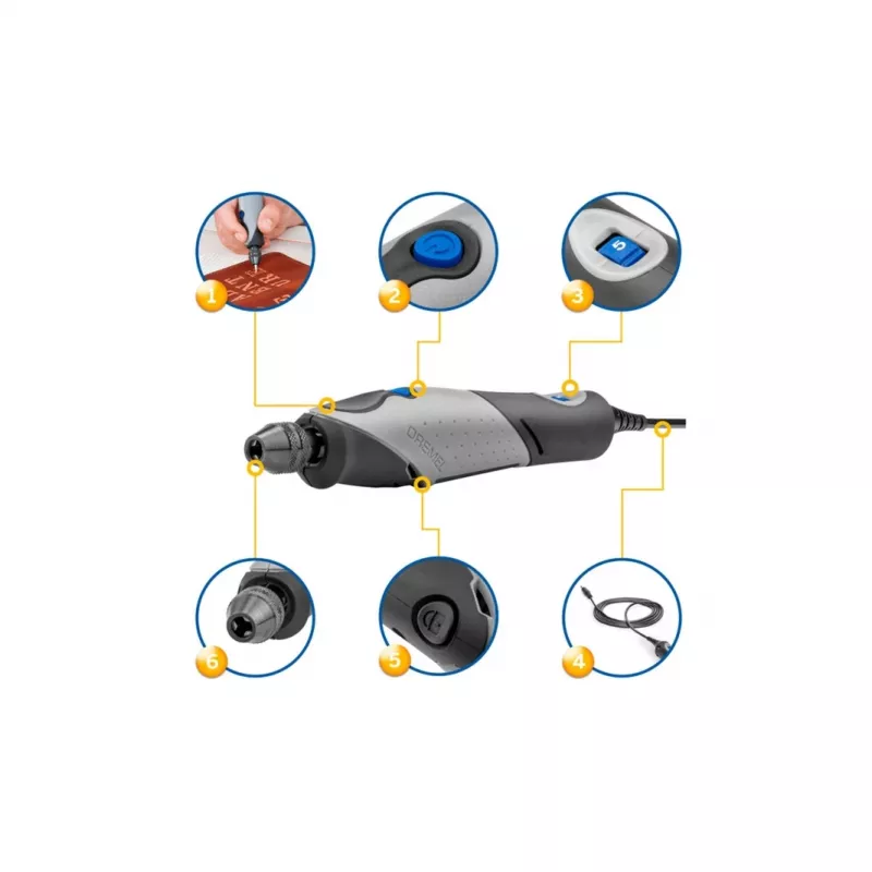 Rotacinis įrankis Dremel F0132050JM 130 W su kintamo greičio valdymu ir kompaktiška konstrukcija
