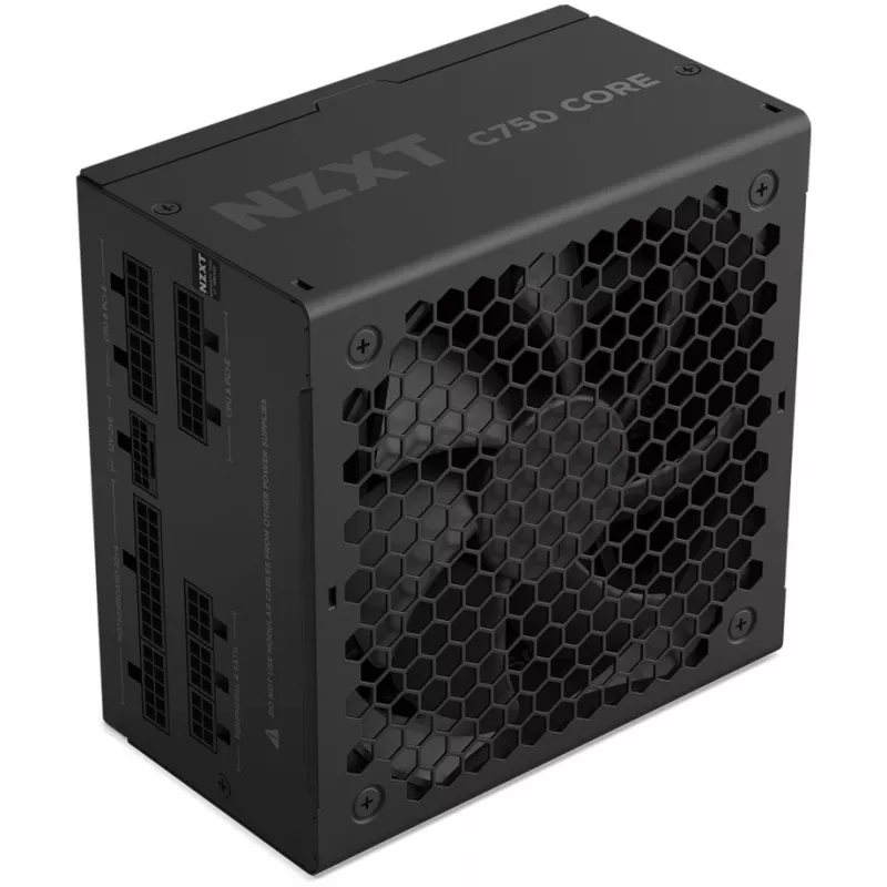 C750 GOLD CORE, PC maitinimo blokas juodas, 1x 12 kontaktų didelės galios GPU, 3x PCIe, kabelių valdymas, 750 W