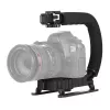 Rankinis fotoaparato stabilizatorius PULUZ PU3005 C formos rankena, skirta DSLR ir vaizdo kameroms