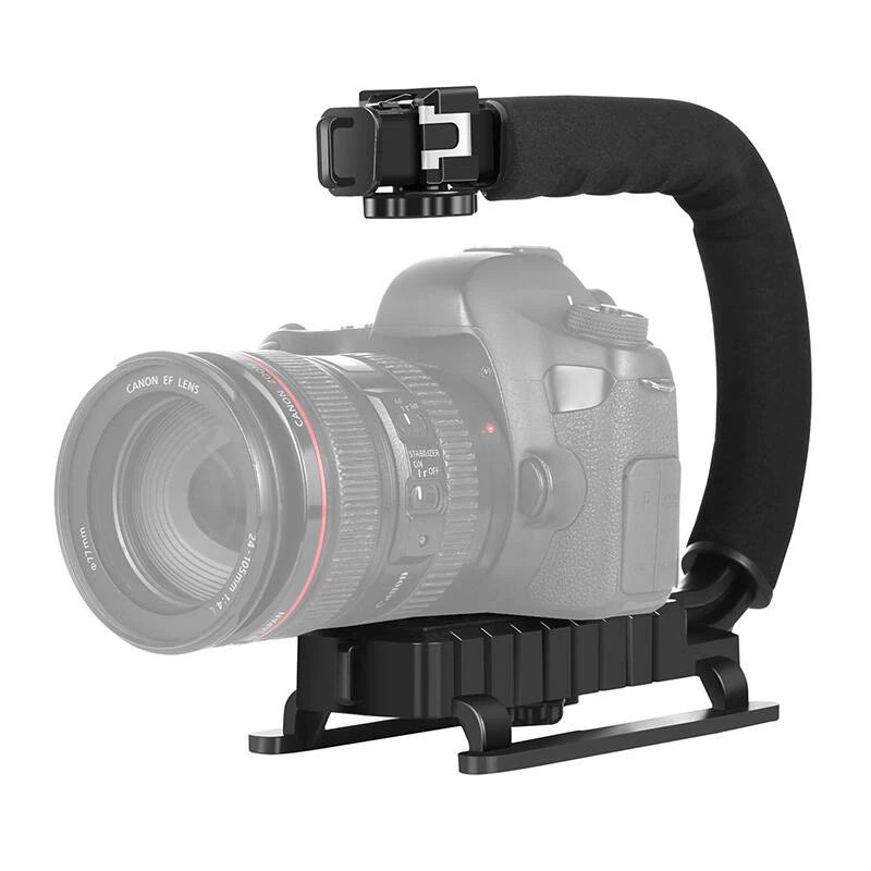 Rankinis fotoaparato stabilizatorius PULUZ PU3005 C formos rankena, skirta DSLR ir vaizdo kameroms