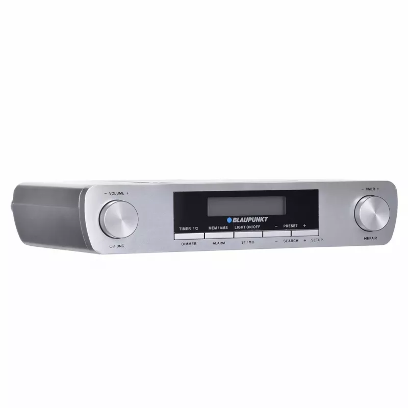 Virtuvės radijas BLAUPUNKT KR14BT su Bluetooth, FM, LED ekranu, 2x0,8W, maitinamas iš tinklo / baterijomis, pilkas