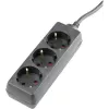 Maitinimo lizdų juosta AS Schwabe 11332 Schuko juoda — 1 vnt., Schuko lizdai