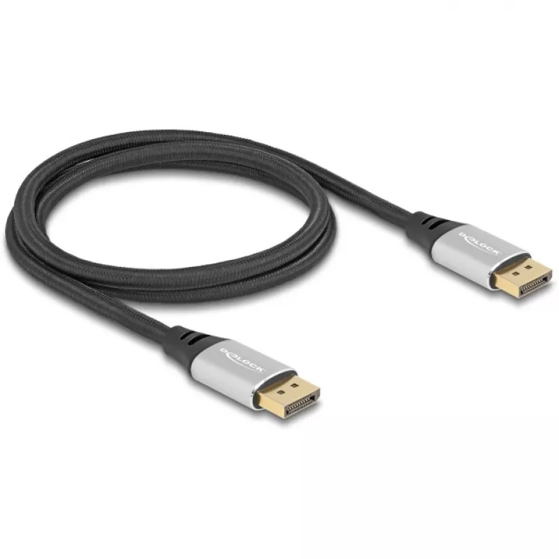 DeLOCK DisplayPort laidas 16K 60 Hz 1 m sidabrinis metalas
