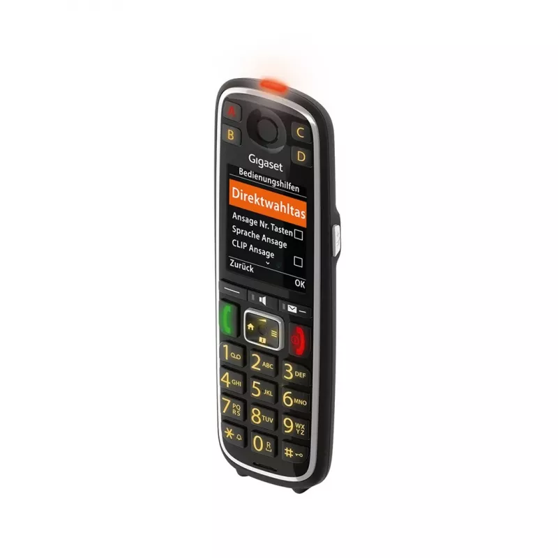 Gigaset E720HX Analoginis/DECT telefonas su skambučio numerio atpažinimu, juodas