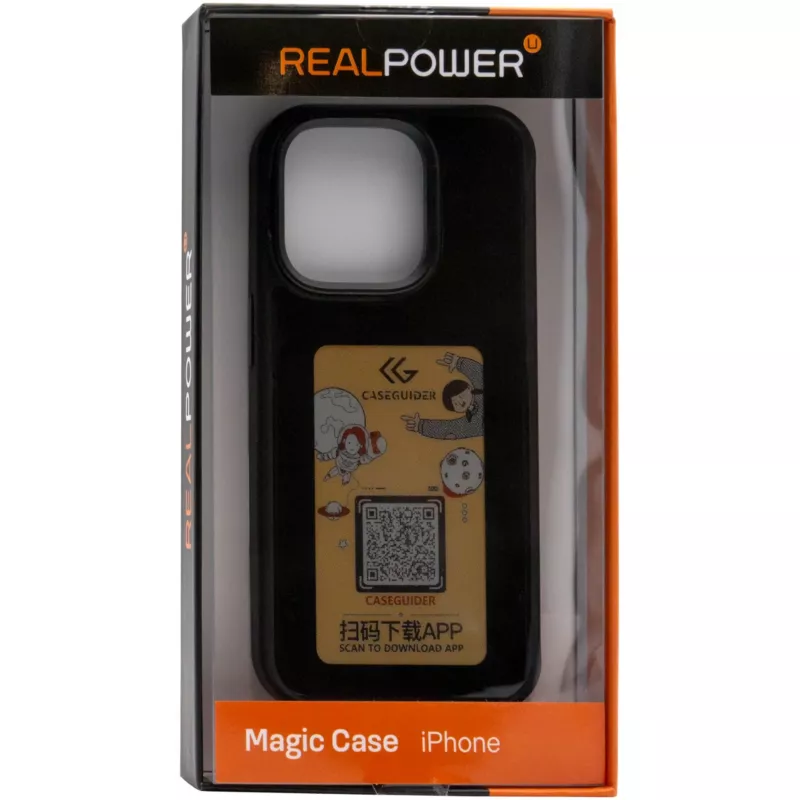 Dėklas RealPower 504404 skirtas iPhone 15 15.5 cm juodas