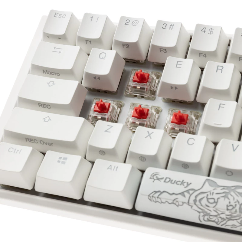 Ducky One 3 Classic Pure Balta Mini Gaming klaviatūra, RGB LED - MX-Raudona (US) (DKON2161ST-RUSPDPWWWSC1)