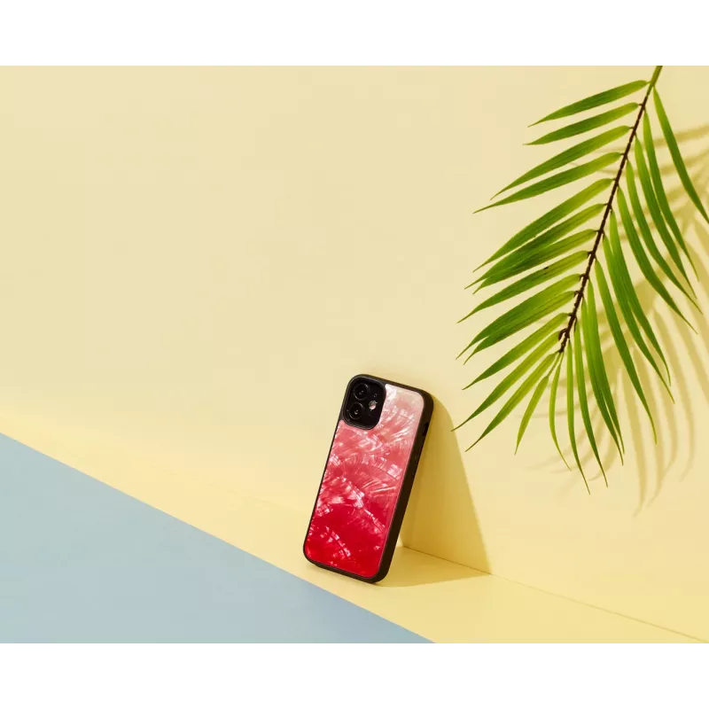 Apsauginis telefono dėklas iKins, skirtas Apple iPhone 12 mini — Pink Lake su juodais akcentais