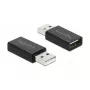 DELOCK USB 2.0 adapteris, Type-A kištukas į Type-A lizdą, duomenų blokatorius
