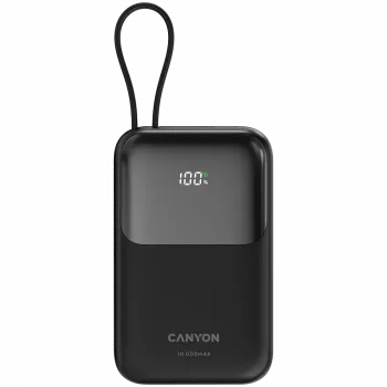 OnPower 101 build-in kabelis 10000 mAh PD22.5W Juoda