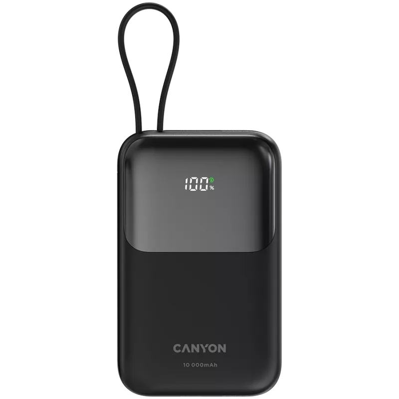 OnPower 101 build-in kabelis 10000 mAh PD22.5W Juoda