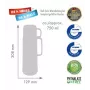 ROTPUNKT Stiklinis termosas, talpa 0,750 l, blizgios vynuogės (vyskupo violetinė)