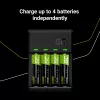 Baterijų įkroviklis Green Cell GC VitalCharger USB, 4 lizdų, AA/AAA, maitinamas USB, juodas