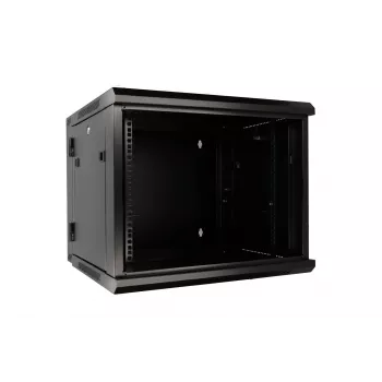 Extralink pakabinama spinta 9U 600x600 AZH juoda, sieninė, varstoma