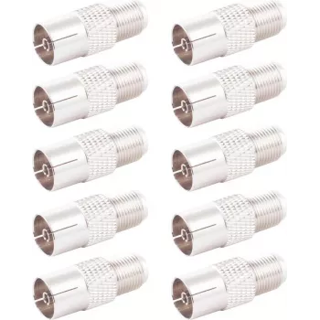 Adapteris IEC lizdas į F lizdą ShiverPeaks 85324-SET10, 10 vnt. rinkinys