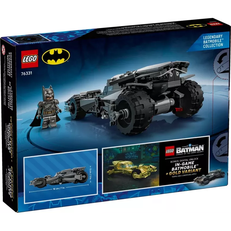 LEGO BATMAN 76331 Betmeno prieš Supermeną Betmobilis