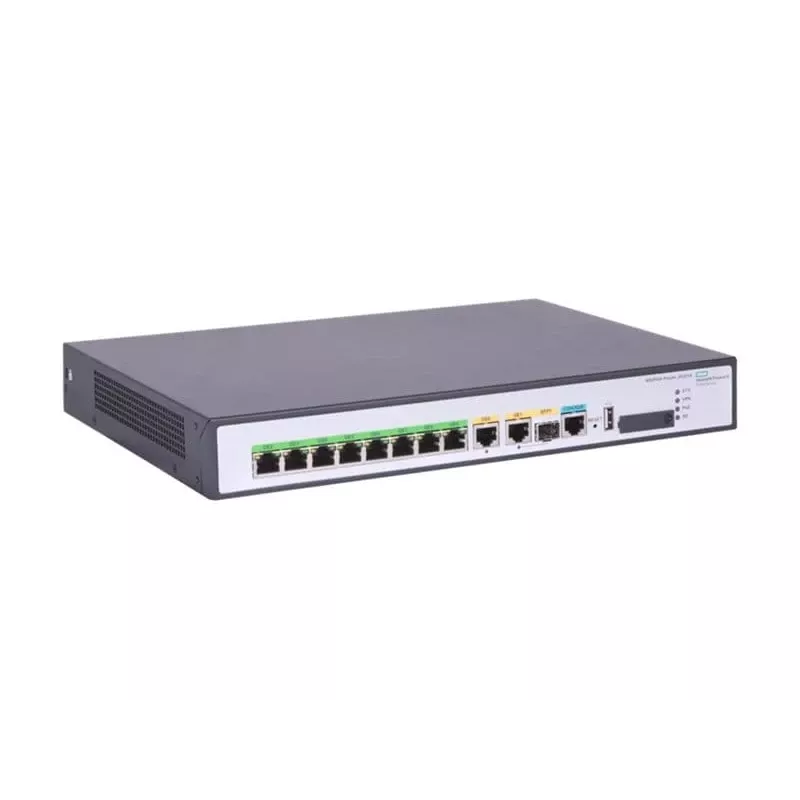 Hewlett Packard Enterprise HPE FlexNetwork MSR958X - maršrutizatorius 8 prievadų komutatorius - 1GbE - WAN prievadai: 6 - Wi-Fi - montuojamas stelaže (S0P11A)