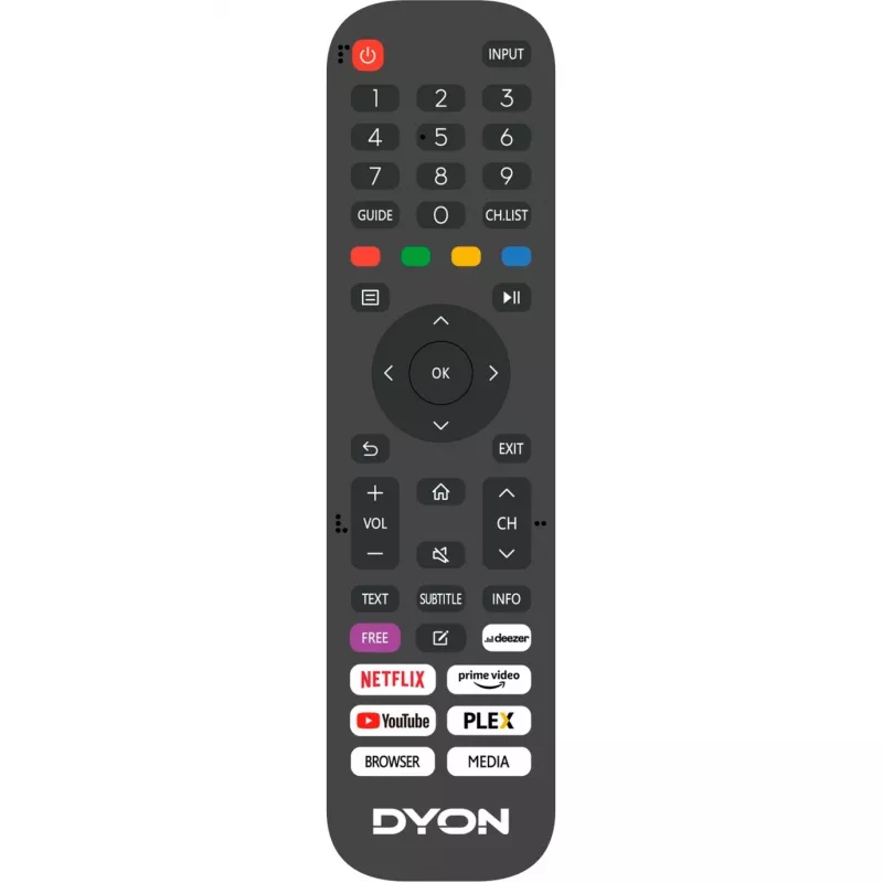 Dyon SMART 43 VX LED-TV 108 cm 109,20cm (43 inch) DVB-S2, DVB-C, DVB-T2, CI+, Full HD, Smart TV, WLAN Schwarz [Energijos klasė E] (D800218)