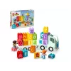 Konstruktorius LEGO DUPLO 10421 ABC sunkvežimis, 36 dalys, 2 minifigūrėlės, nuo 2 metų, matmenys 110×140×70 mm