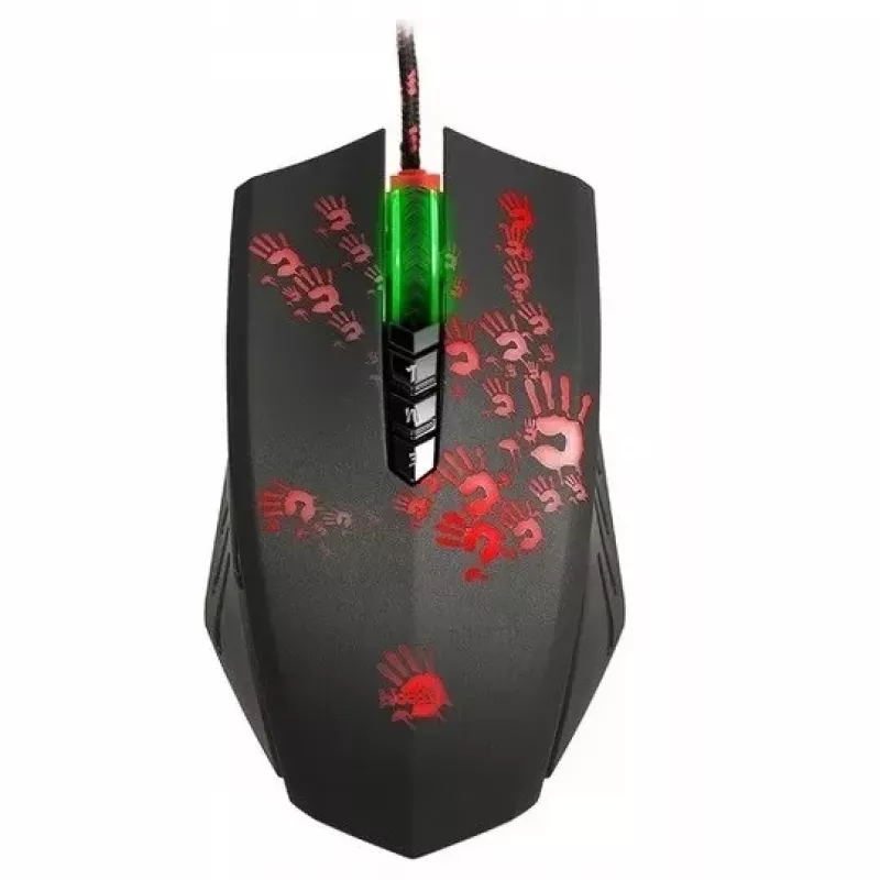 Žaidimų pelė A4Tech BLOODY A60 — optinė, abiem rankoms tinkama, 6200 DPI, USB Type-A, 8 mygtukai, juoda