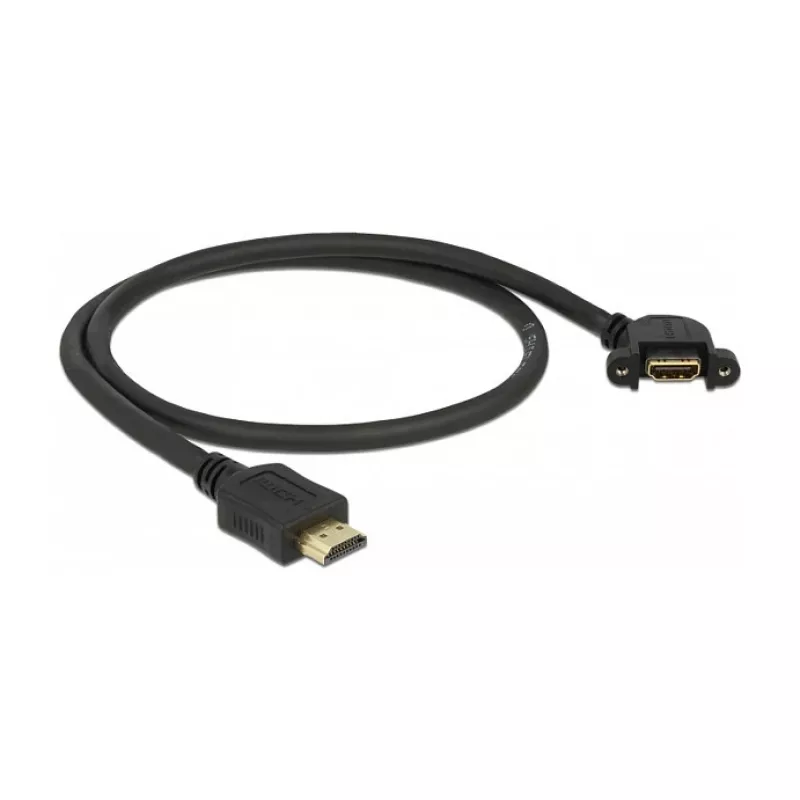 HDMI kabelis DeLOCK 85467 0,5 m A tipo kištukas į lizdą, juodas
