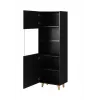Vitrina Cama Meble PAFOS 60x40x182 cm matinė juoda — pastatoma prie sienos laikymo spinta