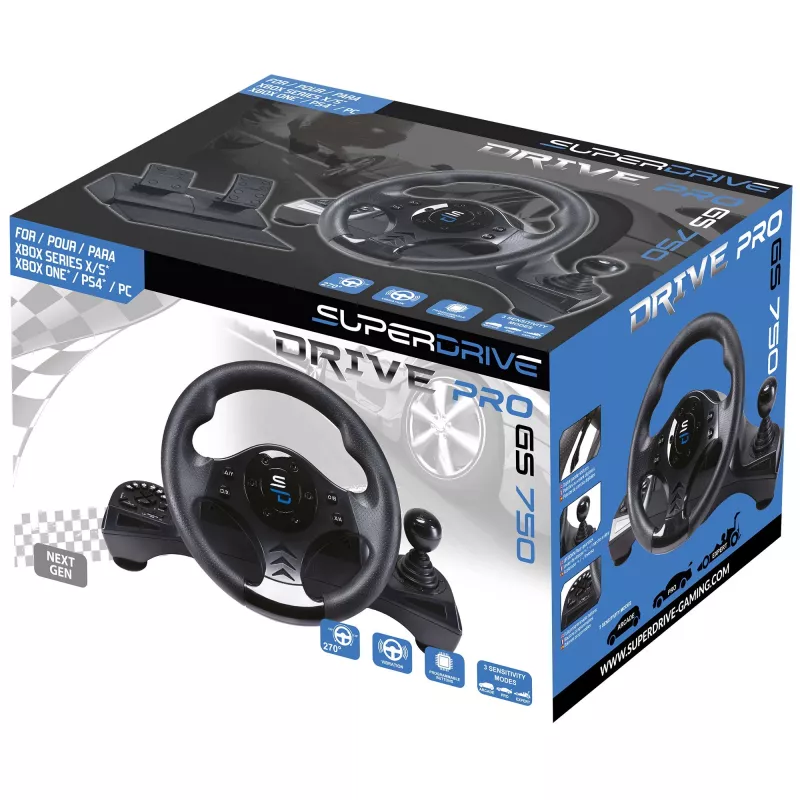 Vairas + pedalai Subsonic SA5156-NG 270° sukimasis USB juodas