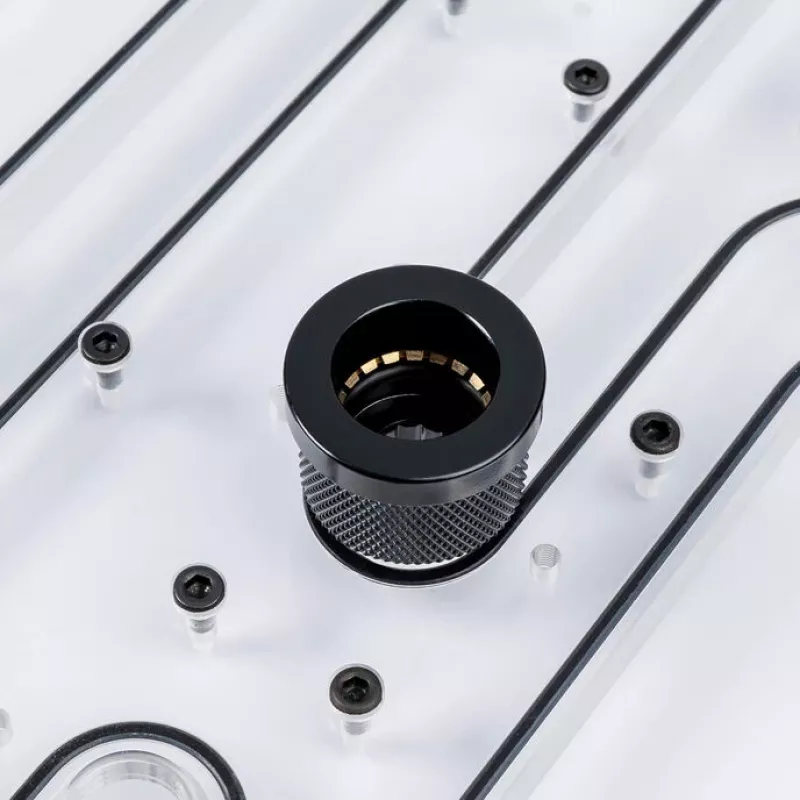Adapter fitting PHANTEKS EZ-FIT kompiuterio aušinimui, PETG, 16×16×12 mm, juoda, pakuotėje 2 vnt.