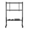 Mobilus TV stovas ART STO SD-22 45–90 colių ekranams, VESA 100×100–800×400, apkrova 60 kg, plienas, ratukai