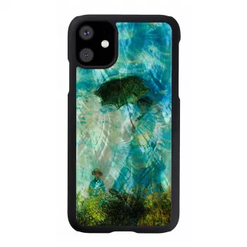 Išmaniojo telefono dėklas iKins, skirtas iPhone 11 — Juoda Camille dizainas, apsauginis dangtelis
