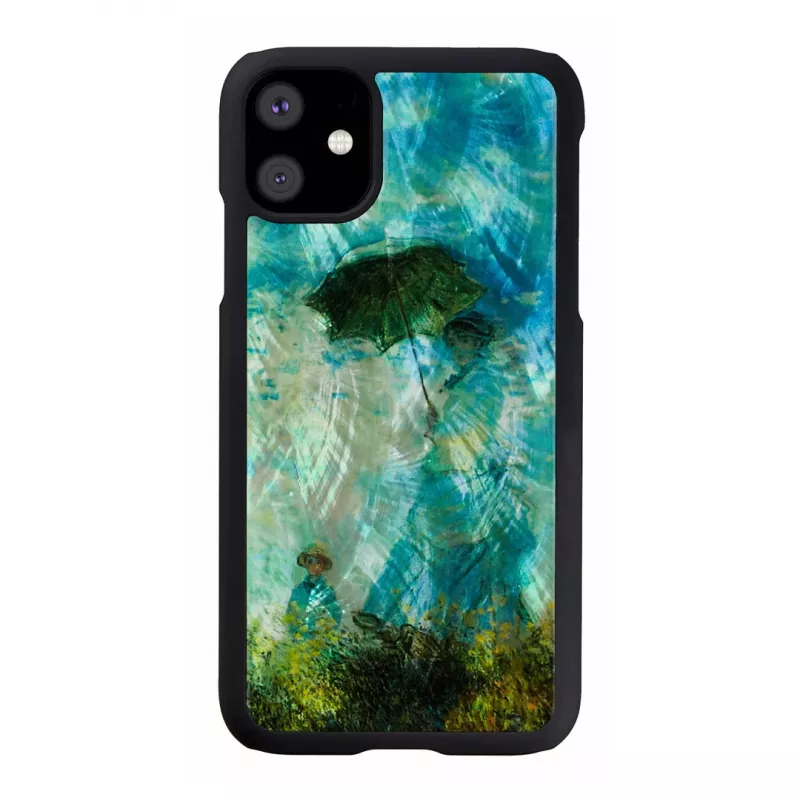Išmaniojo telefono dėklas iKins, skirtas iPhone 11 — Juoda Camille dizainas, apsauginis dangtelis