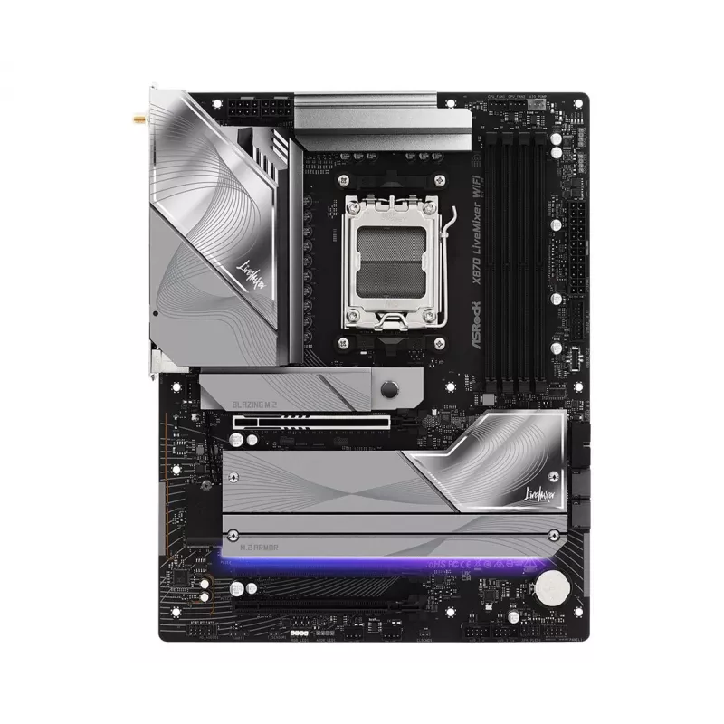 Pagrindinė plokštė ASROCK X870 (Socket AM5, ATX, DDR5, 4 atminties lizdai, X870LIVEMIXERWIFI)