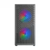 PC korpusas TACENS Mars Gaming MC-VORTEX Mini Tower Mini-ITX/Micro-ATX grūdintas stiklas juodas, 3x120mm, 27.3 cm GPU, 162 mm CPU aušintuvas