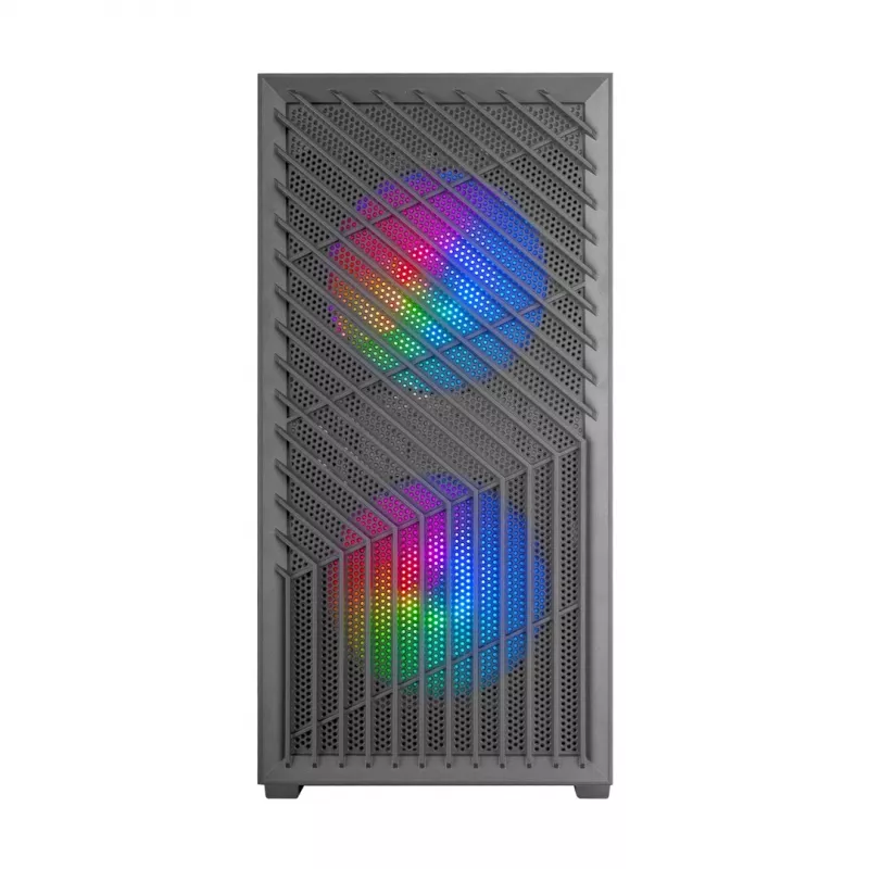 PC korpusas TACENS Mars Gaming MC-VORTEX Mini Tower Mini-ITX/Micro-ATX grūdintas stiklas juodas, 3x120mm, 27.3 cm GPU, 162 mm CPU aušintuvas